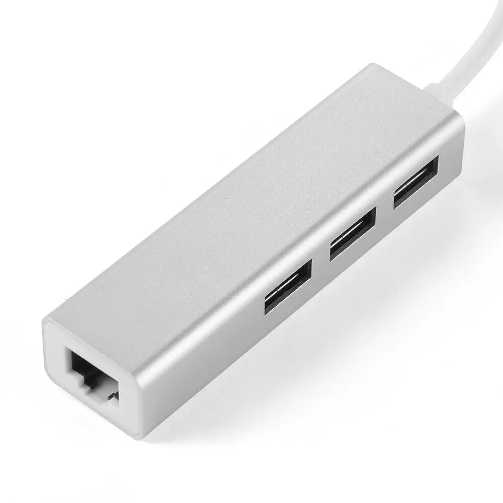 Type-C to 3 Port USB 3.0 Hub with RJ45 10/100/1000 Gigabit Ethernet LAN#50
Type-C to 3 Port USB 3.0 Hub with RJ45 10/100/1000 Gigabit Ethernet LAN#50