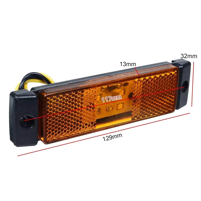 10 Pcs 10V-24V 4 LED Amber Truck Side Marker Lights Rear Position Lamps for Trailer Trucks Van Accessories
10 Pcs 10V-24V 4 LED Amber Truck Side Marker Lights Rear Position Lamps for Trailer Trucks Van Accessories