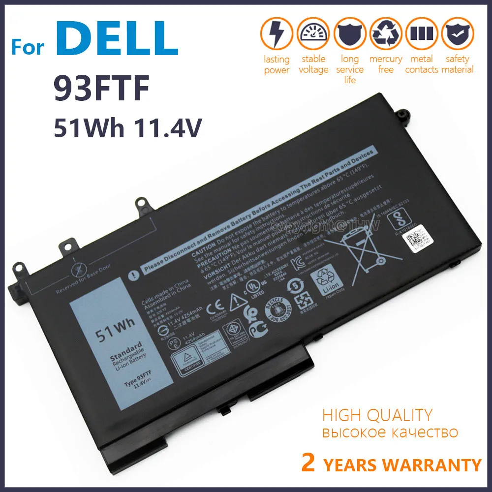 100% Genuine 93FTF Laptop Battery for Dell 5480 5490 5580 5590 5495 5491 M3520 M3530 E5480 E5490 E5580 E5590 4YFVG 11.4V 51WH
100% Genuine 93FTF Laptop Battery for Dell 5480 5490 5580 5590 5495 5491 M3520 M3530 E5480 E5490 E5580 E5590 4YFVG 11.4V 51WH