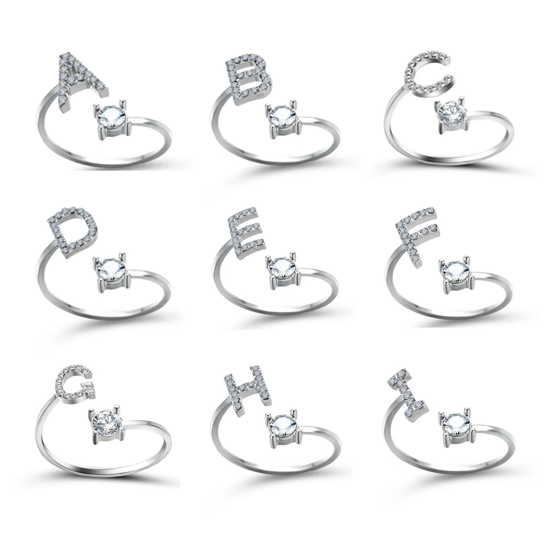 New 26 Letter Ring Creative Fashion Ring Adjustable Opening Ring Couple Wedding Rings Stainless Steel Rings for Women Ring
New 26 Letter Ring Creative Fashion Ring Adjustable Opening Ring Couple Wedding Rings Stainless Steel Rings for Women Ring