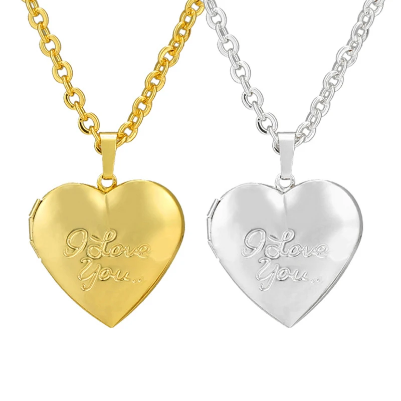 18k Gold Plated Copper I Love You Heart Locket Necklace for Women Can Put Photos Romantic Gift Jewelry on the Neck VNE105
18k Gold Plated Copper I Love You Heart Locket Necklace for Women Can Put Photos Romantic Gift Jewelry on the Neck VNE105