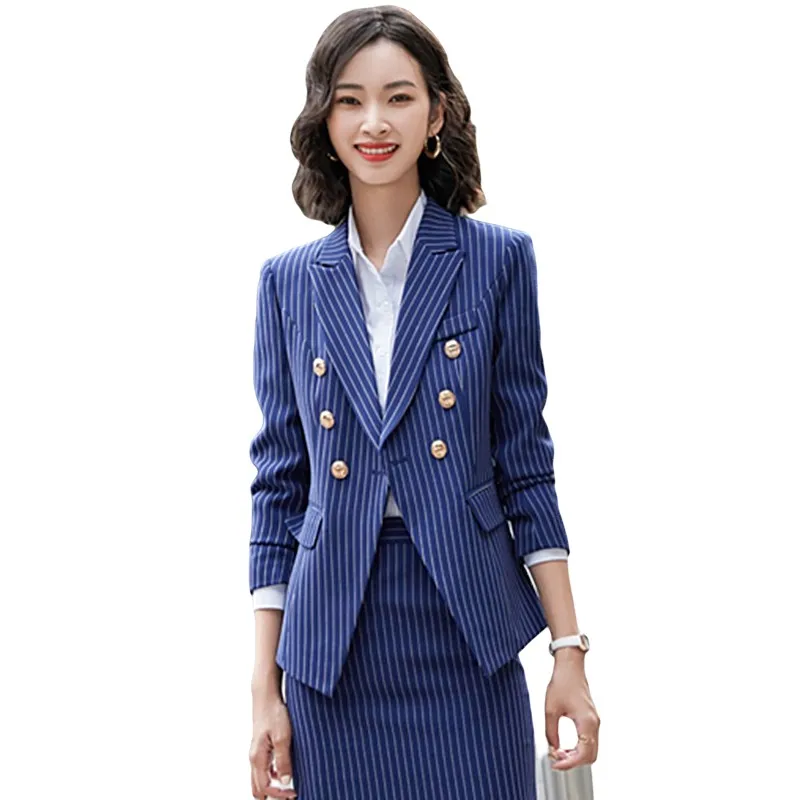2021 New Business Uniform Suit Women Blazer Pants Set Autumn Winter Office Lady Work Wear 2 Piece Sets Fashion Striped Design XL
2021 New Business Uniform Suit Women Blazer Pants Set Autumn Winter Office Lady Work Wear 2 Piece Sets Fashion Striped Design XL