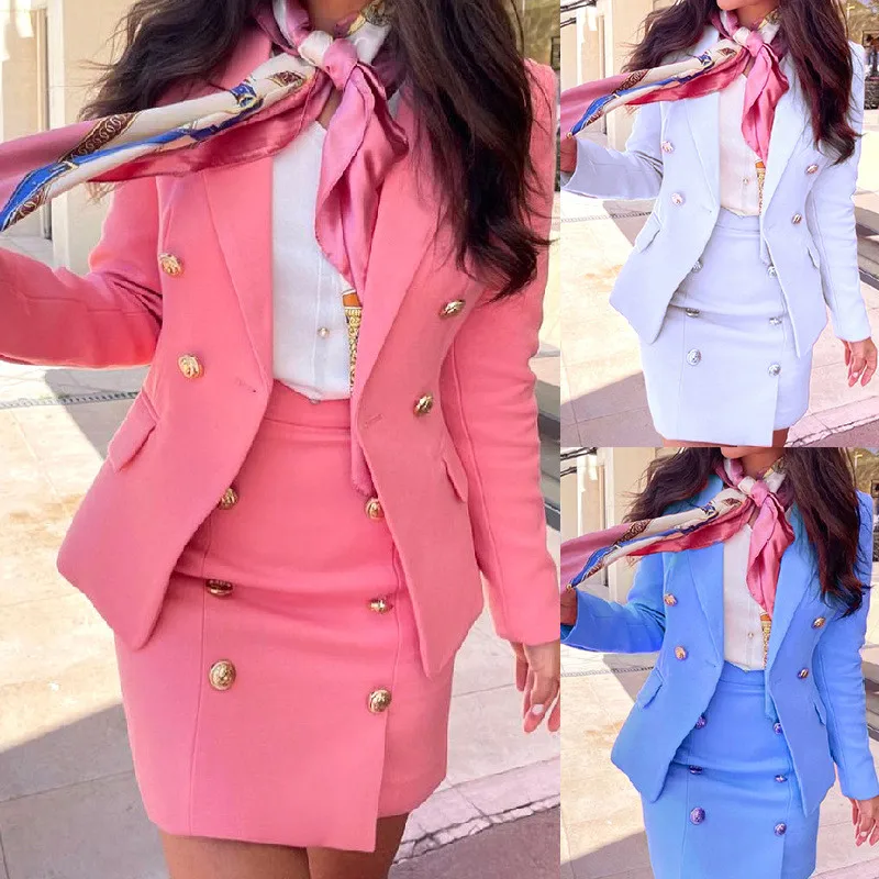 Color Piece Blazer Sleeved Female New Fall Two Jacket Skirt Solid Long Suit Jacket Women's And Suit Piece Two Fashion Suit Suit
Color Piece Blazer Sleeved Female New Fall Two Jacket Skirt Solid Long Suit Jacket Women's And Suit Piece Two Fashion Suit Suit