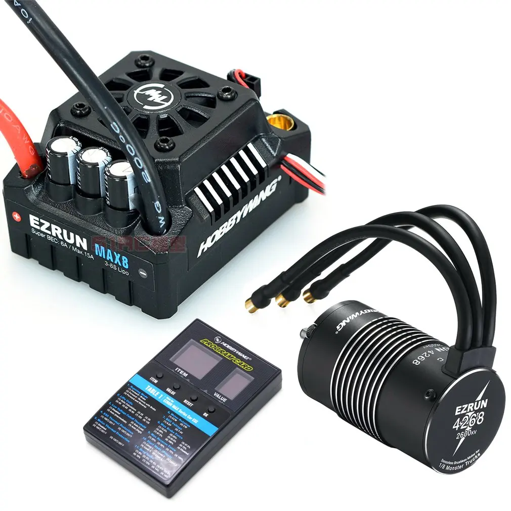 Hobbywing EzRun Max8 V3 150A водонепроницаемый бесщеточный ESC 4274/4268 бесщеточный двигатель COMBO RC аксессуары
Hobbywing EzRun Max8 V3 150A водонепроницаемый бесщеточный ESC 4274/4268 бесщеточный двигатель COMBO RC аксессуары