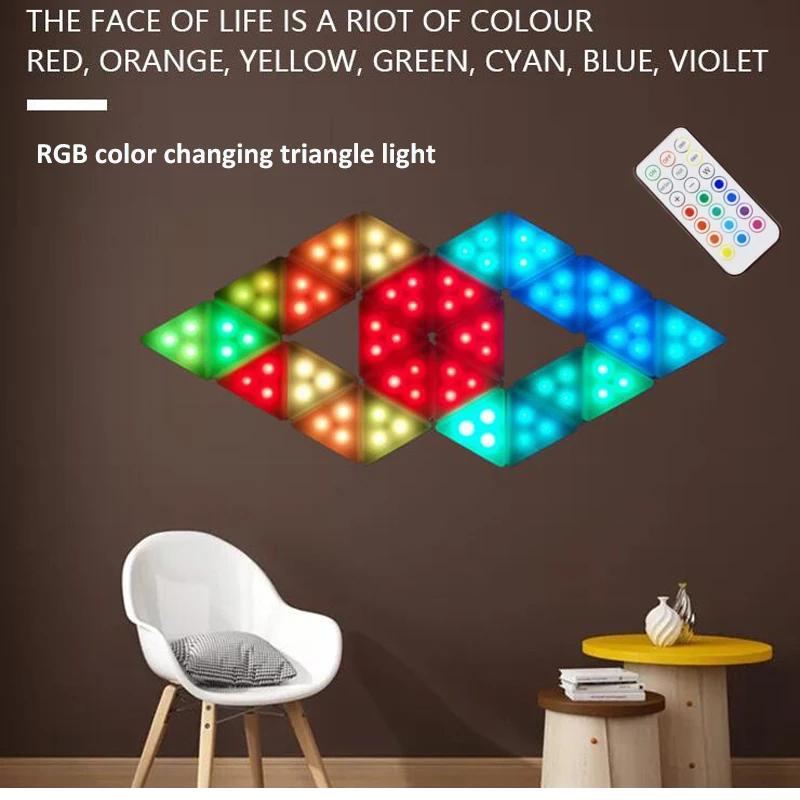 Креативный RGB-ночник, светодиодный треугольный светильник, квантосветильник светильник, Сенсорная лампа, магнитная настенная лампа, лампа
Креативный RGB-ночник, светодиодный треугольный светильник, квантосветильник светильник, Сенсорная лампа, магнитная настенная лампа, лампа