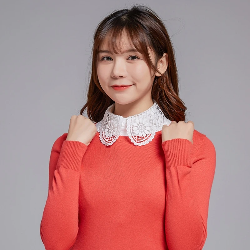 Women Decorative Lapel Half Shirt Hollow Out Floral Lace Detachable False Collar XX9D
Women Decorative Lapel Half Shirt Hollow Out Floral Lace Detachable False Collar XX9D
