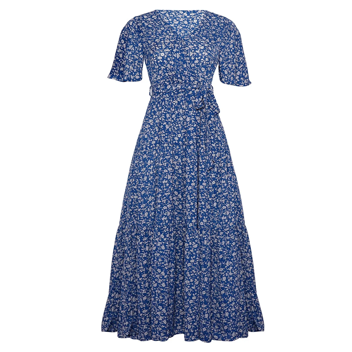 Summer New Women V-neck Polka Dot Floral Elegant Dresses Sexy Beach Long Dress Vestidos Ruffle Short Sleeve A Line Sundress Robe
Summer New Women V-neck Polka Dot Floral Elegant Dresses Sexy Beach Long Dress Vestidos Ruffle Short Sleeve A Line Sundress Robe