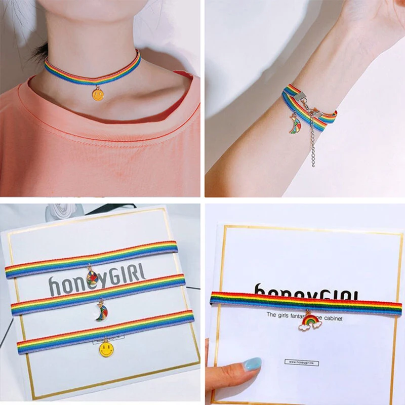 New Fashion Polyester Rainbow Choker Necklace For Women Jewelry Funny Carrot Bunny Pendant Simple Necklaces For Friend Gifts
New Fashion Polyester Rainbow Choker Necklace For Women Jewelry Funny Carrot Bunny Pendant Simple Necklaces For Friend Gifts