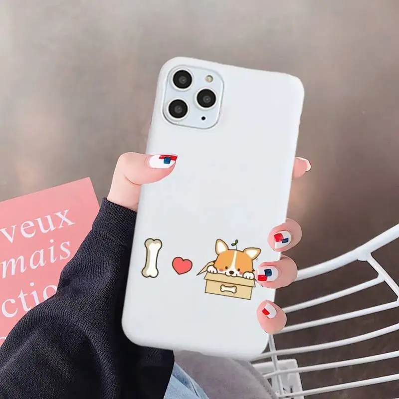 Cute cartoon corgi dog Phone Case White Candy Color for iPhone 6 7 8 11 12 s mini pro X XS XR MAX Plus
Cute cartoon corgi dog Phone Case White Candy Color for iPhone 6 7 8 11 12 s mini pro X XS XR MAX Plus