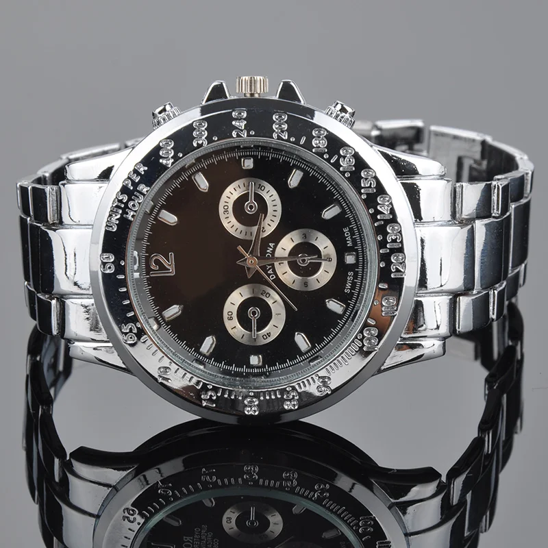 Mens Casual Stainless Steel Quartz Watch with False Sub-Dials Wrist Watches Cool
Mens Casual Stainless Steel Quartz Watch with False Sub-Dials Wrist Watches Cool