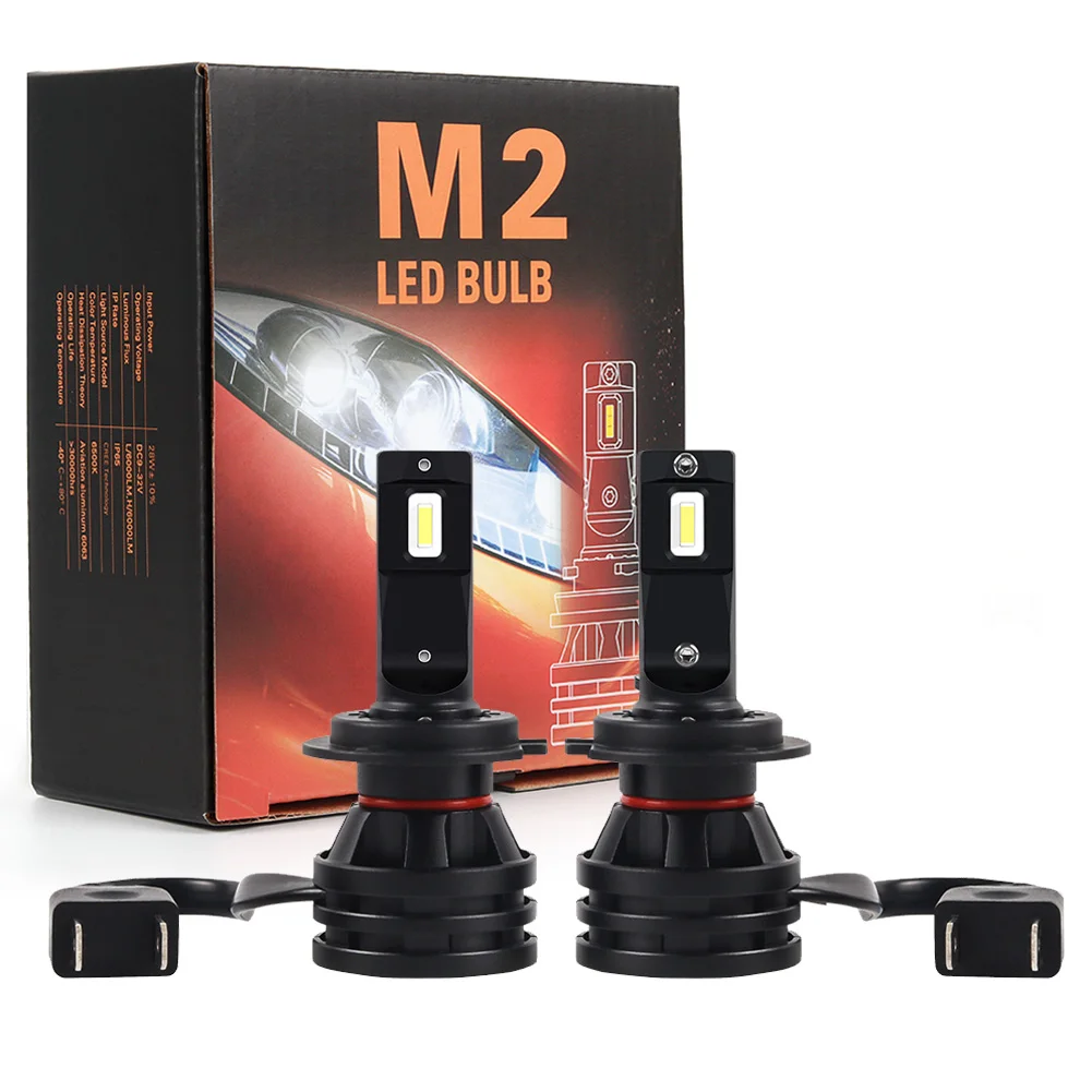 2PCS Car Led H7 Headlight 6000K 9600LM Mini Size 12V 24V Led Lamp High Or Low Beam CSP Led CHIP Turbo
2PCS Car Led H7 Headlight 6000K 9600LM Mini Size 12V 24V Led Lamp High Or Low Beam CSP Led CHIP Turbo