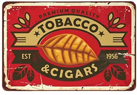 Tobacco Tin Sign,Branch Cigar Smoke Gentleman Retro Funny Vintage Metal Poster for Cafe Bar Pubs Shop Wall Decorative 8x12 Inch
Tobacco Tin Sign,Branch Cigar Smoke Gentleman Retro Funny Vintage Metal Poster for Cafe Bar Pubs Shop Wall Decorative 8x12 Inch