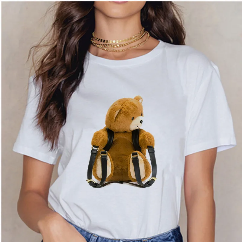 Summer Short Sleeve White 90S tops Harajuku Tshirt Unisex Big Band Clothes Women Funny Bear Print Design Harajuku Short T-shirt
Summer Short Sleeve White 90S tops Harajuku Tshirt Unisex Big Band Clothes Women Funny Bear Print Design Harajuku Short T-shirt