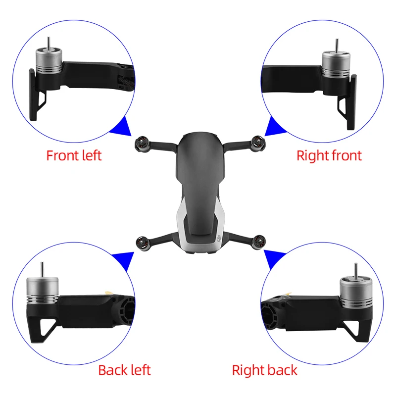 Front Back Left Right Motor Arm for DJI Mavic Air Black Arm Replacement for Mavic Air Drone Spare Parts Replacement Accessories
Front Back Left Right Motor Arm for DJI Mavic Air Black Arm Replacement for Mavic Air Drone Spare Parts Replacement Accessories