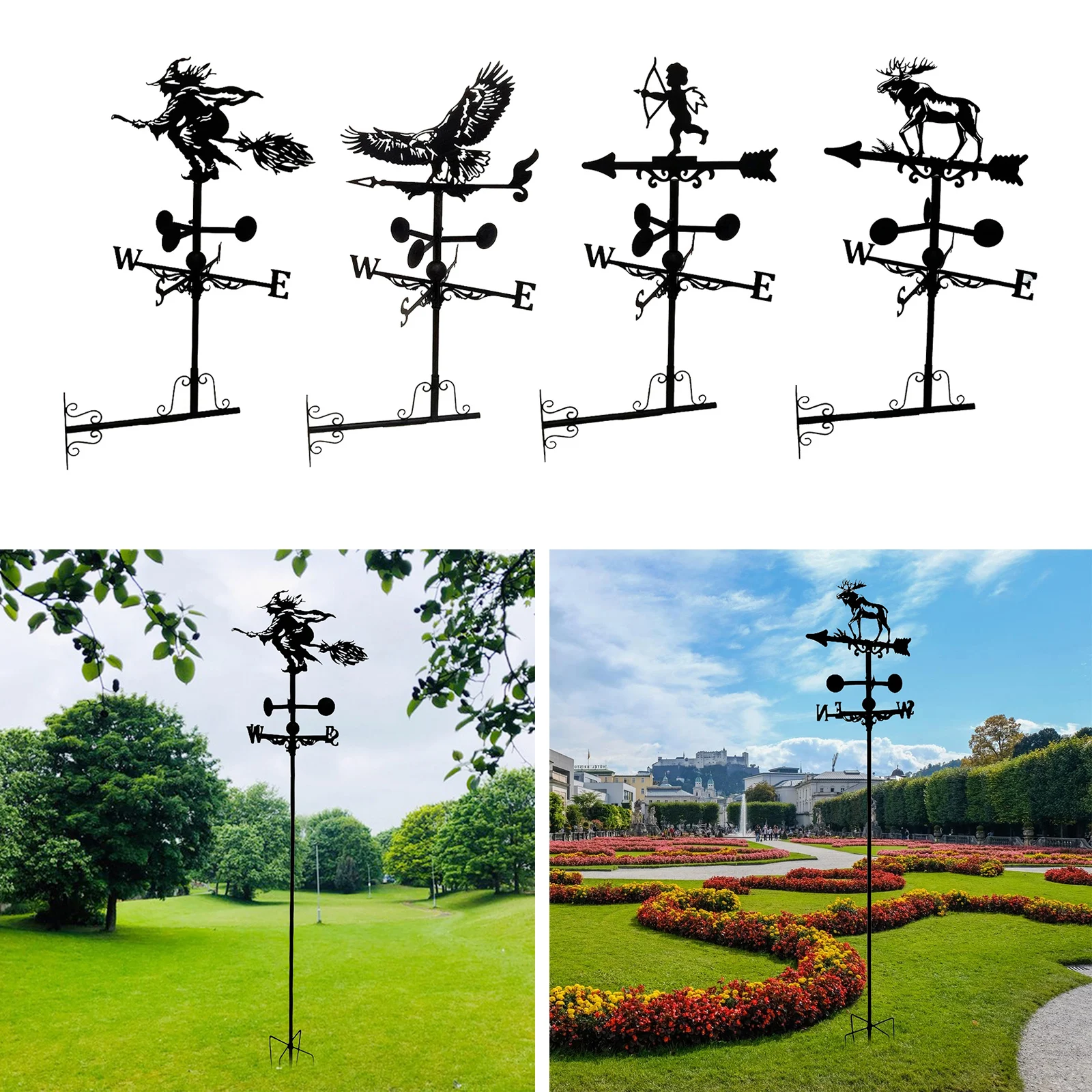 Iron Wind Direction Indicator Kit Outdoor Bracket Weather Vane Design Decor Craft Retro Garden Decor
Iron Wind Direction Indicator Kit Outdoor Bracket Weather Vane Design Decor Craft Retro Garden Decor