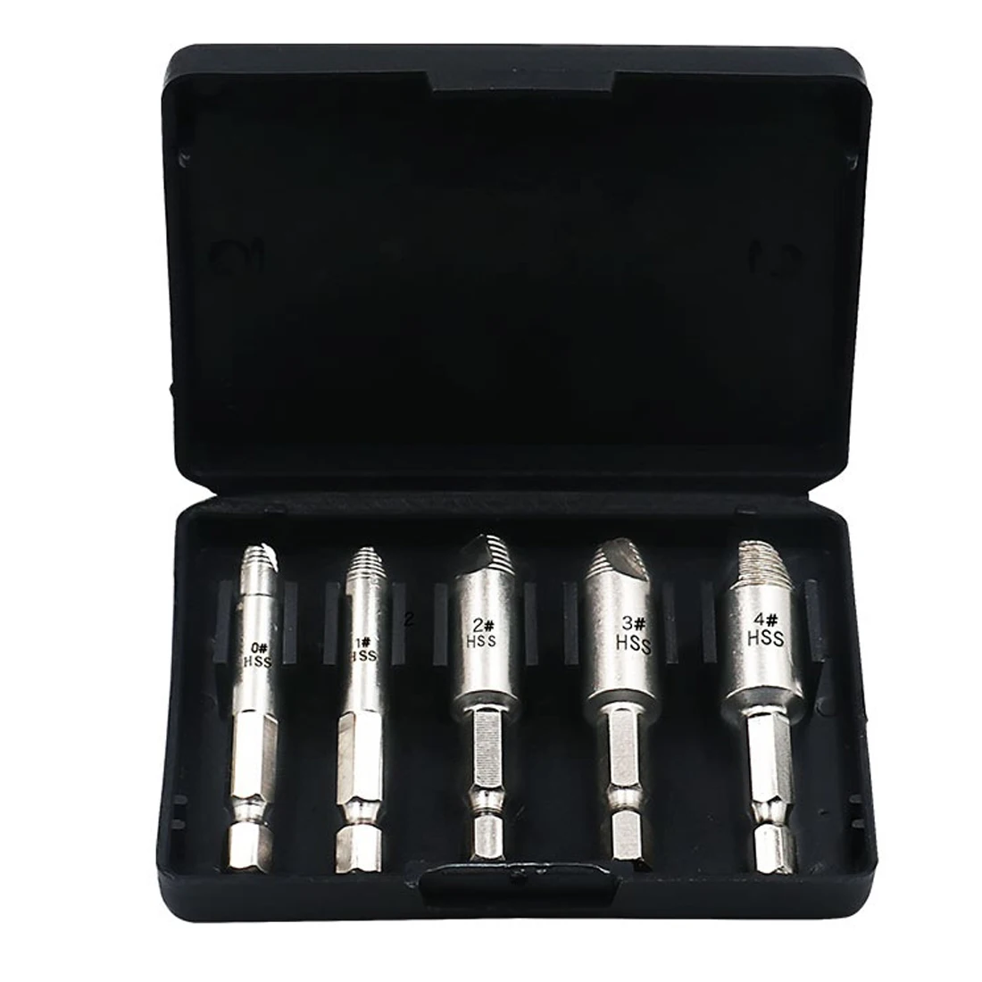 5pcs Easy Speedout Stripped Remove Damaged Screw Extractor Set 0# 1# 2# 3# 4# Broken Stuck Screw Removal Tool Kit With Case
5pcs Easy Speedout Stripped Remove Damaged Screw Extractor Set 0# 1# 2# 3# 4# Broken Stuck Screw Removal Tool Kit With Case