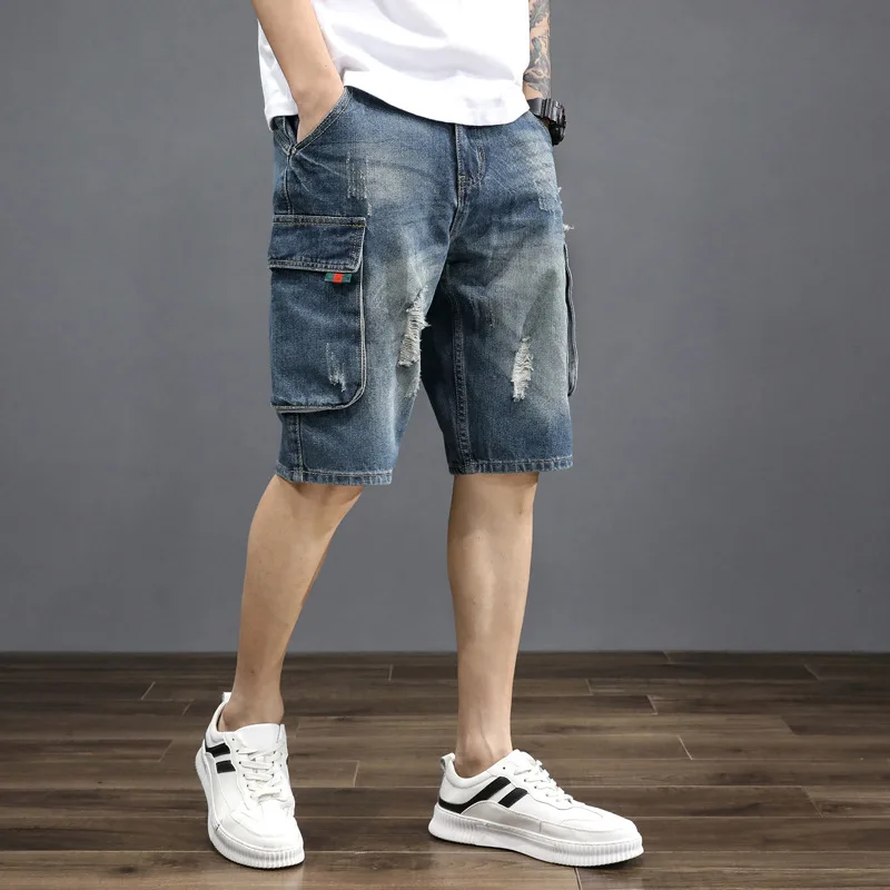 Denim shorts men's summer thin 5-point loose straight Korean fashion men's casual 5-point middle pants
Denim shorts men's summer thin 5-point loose straight Korean fashion men's casual 5-point middle pants