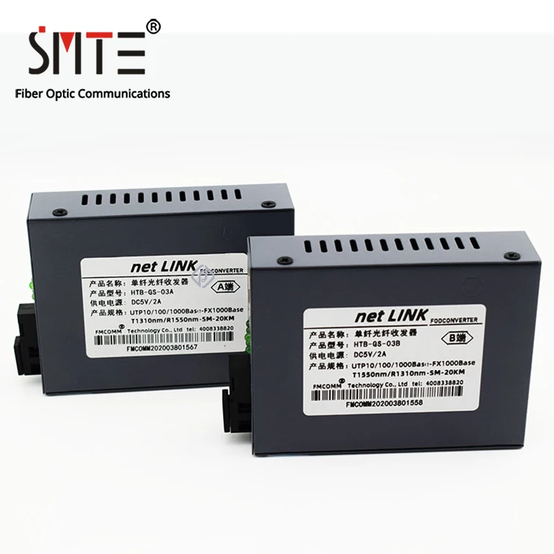 netLINK HTB-GS-03 A/B 20KM SC 10/100/1000Mbps Single-mode Single-fiber Fiber Media Converter Port External Power Supply
netLINK HTB-GS-03 A/B 20KM SC 10/100/1000Mbps Single-mode Single-fiber Fiber Media Converter Port External Power Supply