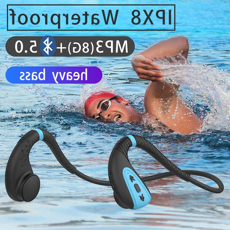 ddj Q1 Bone Conduction Headphone Built-in Memory 8G IPX8 Waterproof MP3 Music Player Swimming Diving Earphone 15 Days Standby
ddj Q1 Bone Conduction Headphone Built-in Memory 8G IPX8 Waterproof MP3 Music Player Swimming Diving Earphone 15 Days Standby