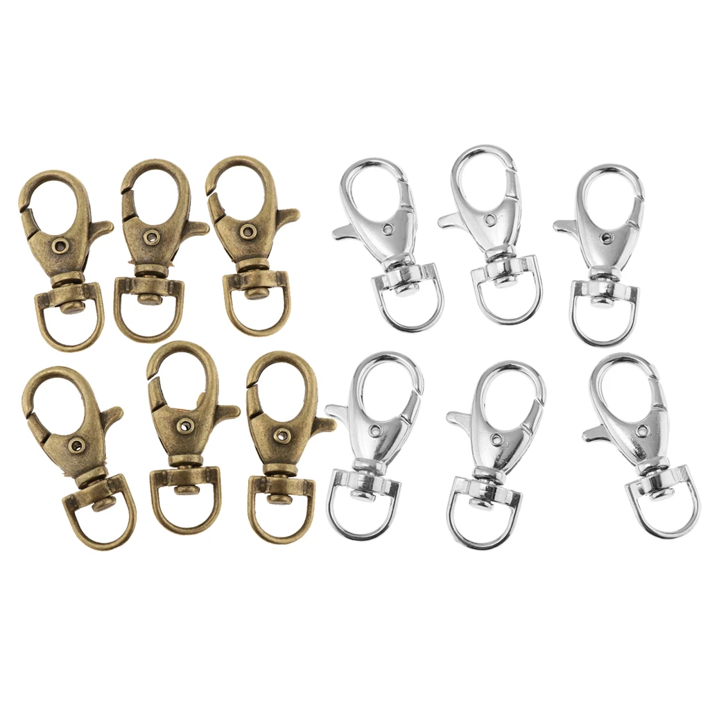 60Pcs Metal Swivel Clasps Lanyard Snap Hook Lobster Claw Clasp Jewelry Connector
60Pcs Metal Swivel Clasps Lanyard Snap Hook Lobster Claw Clasp Jewelry Connector