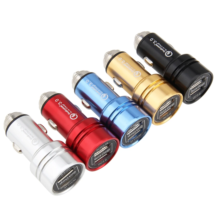 3.1A Metal Dual USB Quick Charge QC 3.0 Car Charger for IPhone USB Fast Charger Mobile Phone Quick Charger Car-Charger 100pcs
3.1A Metal Dual USB Quick Charge QC 3.0 Car Charger for IPhone USB Fast Charger Mobile Phone Quick Charger Car-Charger 100pcs