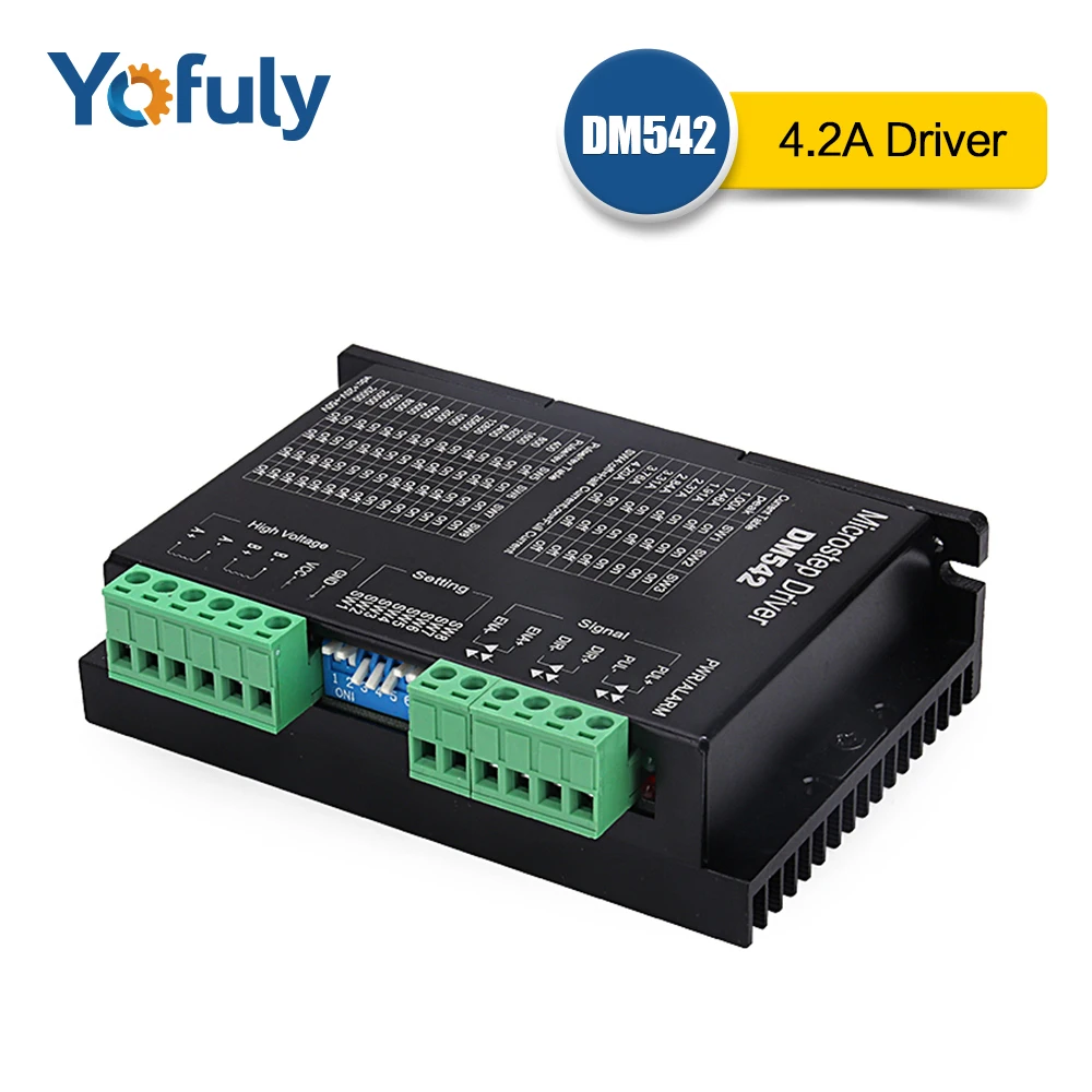 Драйвер шагового двигателя 24 48VDC 4.2A DM542 DSP Digital для 57 86 2 фазный CNC лучшего