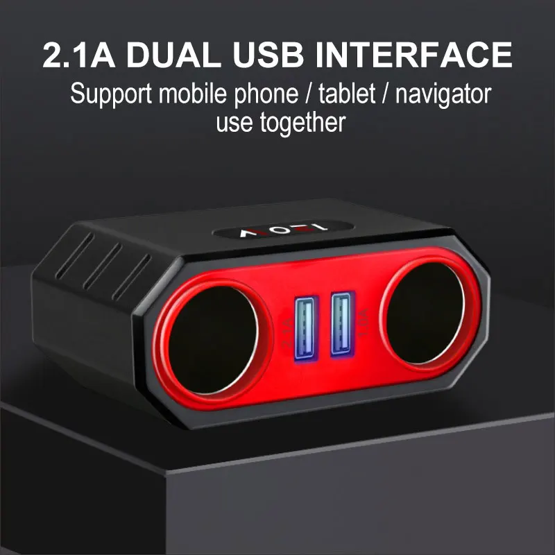 Vehemo Auto Charger Cigarette Lighter Sockets Dual USB Interior Parts Car Charger Adaptive GPS Navigator Car Quick Charger
Vehemo Auto Charger Cigarette Lighter Sockets Dual USB Interior Parts Car Charger Adaptive GPS Navigator Car Quick Charger