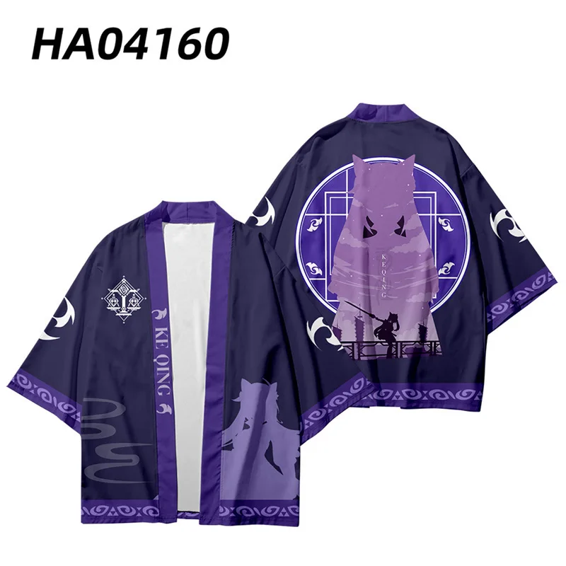 Кимоно Genshin Impact Keqing, костюм для косплея, повседневный свободный женский модный топ с принтом и коротким рукавом, поклонники Otaku, подарки
Кимоно Genshin Impact Keqing, костюм для косплея, повседневный свободный женский модный топ с принтом и коротким рукавом, поклонники Otaku, подарки
