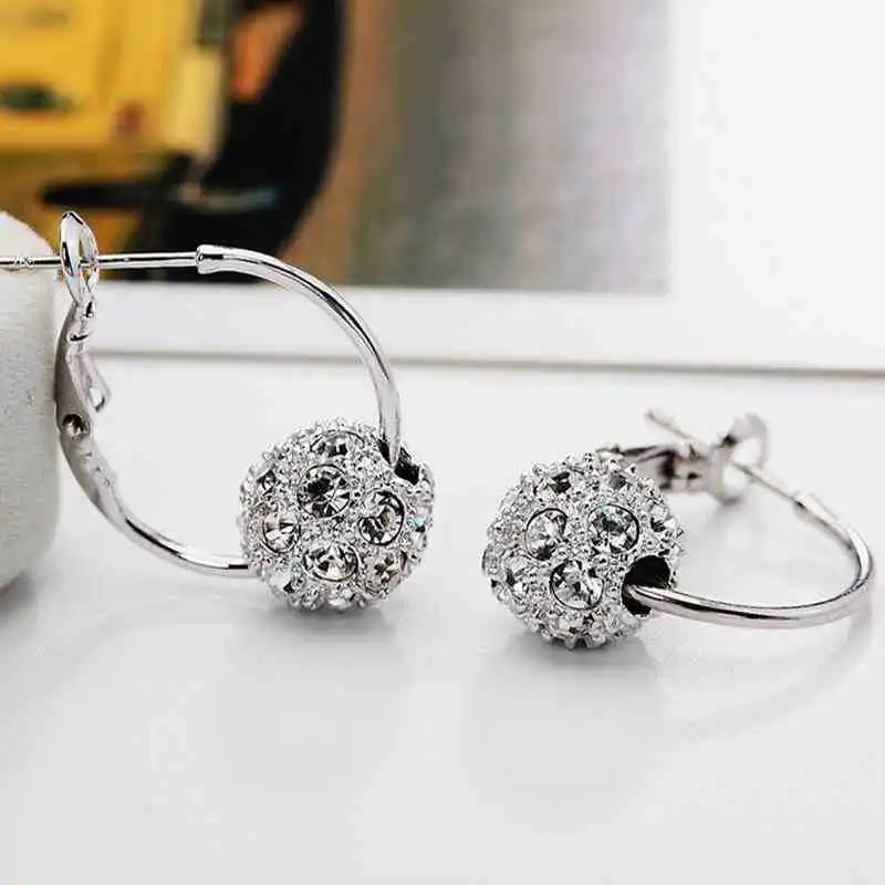 3Colors Fashion Cute Crystal Ball Diamond Elegant Stud Earrings Liberality Graceful Beauty Party Outdoor Gift Jewelry Women Girl
3Colors Fashion Cute Crystal Ball Diamond Elegant Stud Earrings Liberality Graceful Beauty Party Outdoor Gift Jewelry Women Girl