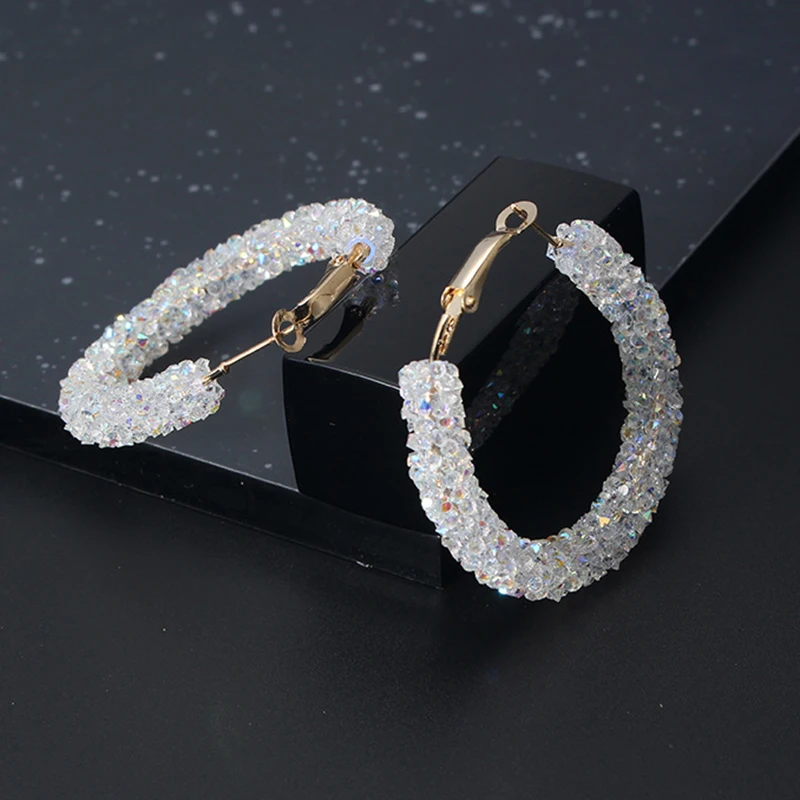 Fashion Big Circle Inlay Rhinestone Earrings for Women High Quality Luxury Creative Design Jewelry Korean Version Popular Hot
Fashion Big Circle Inlay Rhinestone Earrings for Women High Quality Luxury Creative Design Jewelry Korean Version Popular Hot