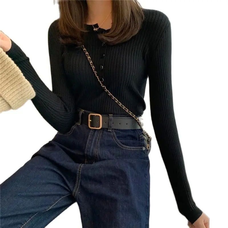 Осень 2021 женская одежда однотонный тонкий базовый свитер Pull Femme осенние вязаные топы женские пуловеры Женская блузка в Корейском стиле
Осень 2021 женская одежда однотонный тонкий базовый свитер Pull Femme осенние вязаные топы женские пуловеры Женская блузка в Корейском стиле