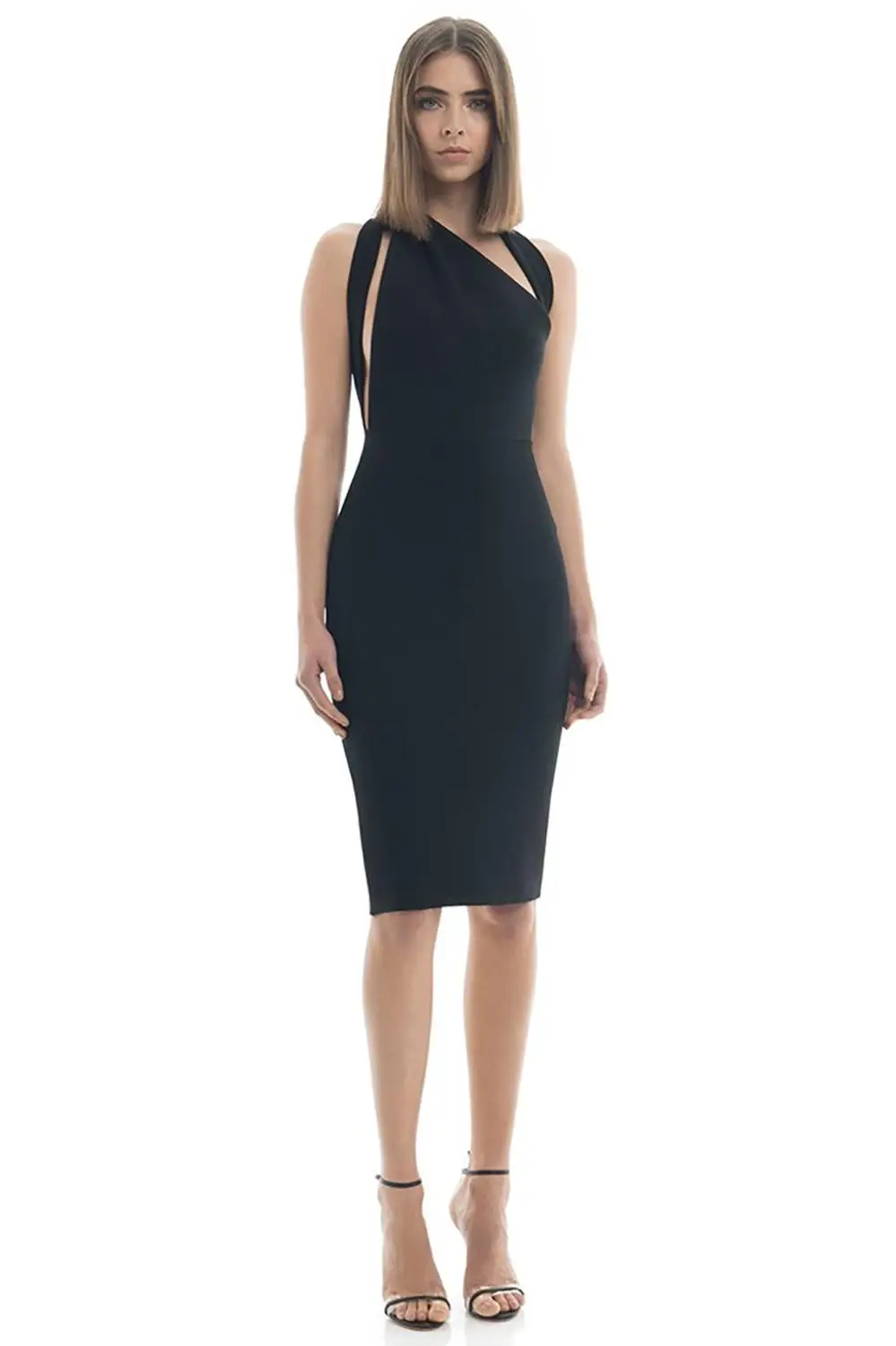 Lyer 2019 New High quality sexy tight black and white neck with irregular collar and backless rayon bandage dress party dress
Lyer 2019 New High quality sexy tight black and white neck with irregular collar and backless rayon bandage dress party dress