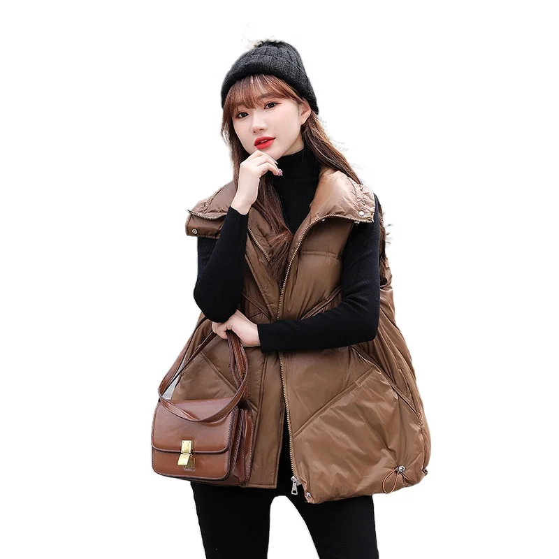 Lingwave 2021 Autumn Down Cotton Vest Women Korean Thickened Student Fashion Turn Down Collar Loose Short Waistcoat Outwear
Lingwave 2021 Autumn Down Cotton Vest Women Korean Thickened Student Fashion Turn Down Collar Loose Short Waistcoat Outwear
