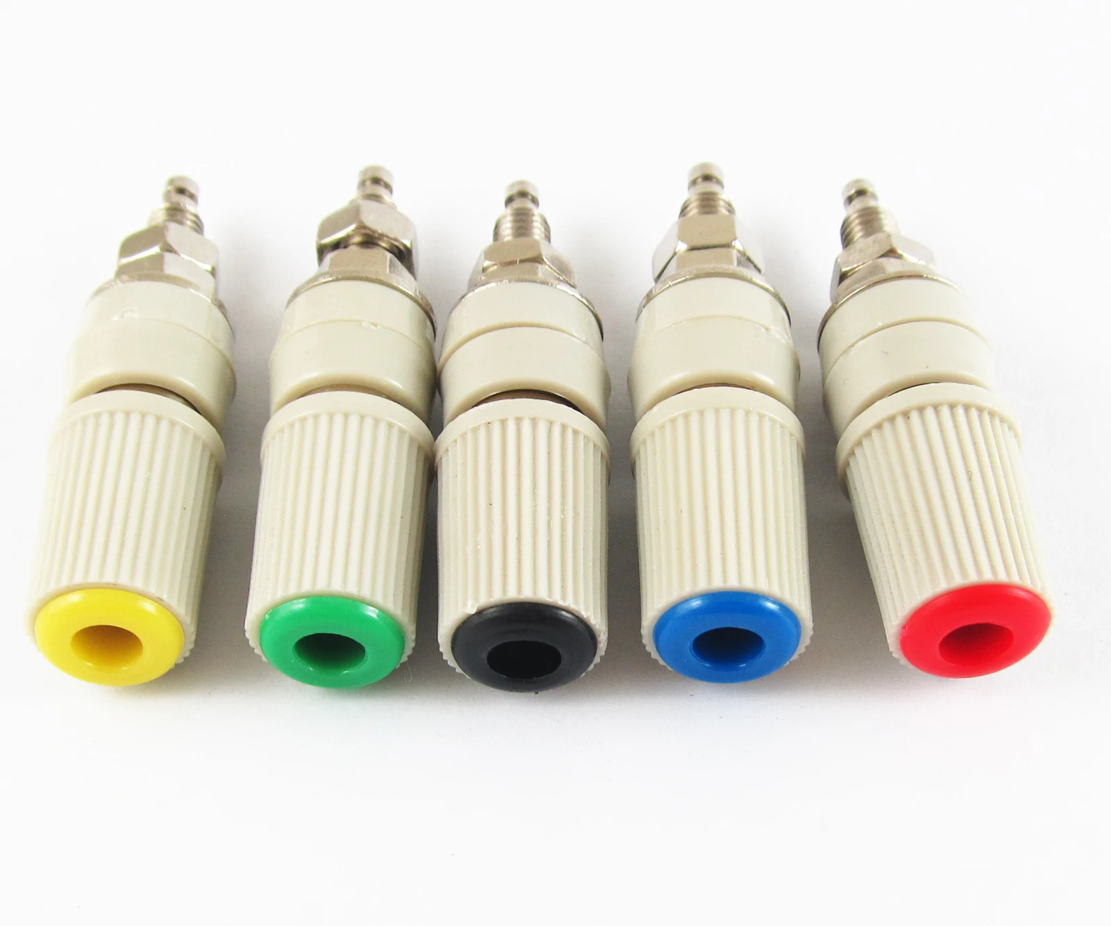 5pcs 4mm Brass Insulated Binding Post 24A 30VAC-60V DC Power Connector 5 colors
5pcs 4mm Brass Insulated Binding Post 24A 30VAC-60V DC Power Connector 5 colors
