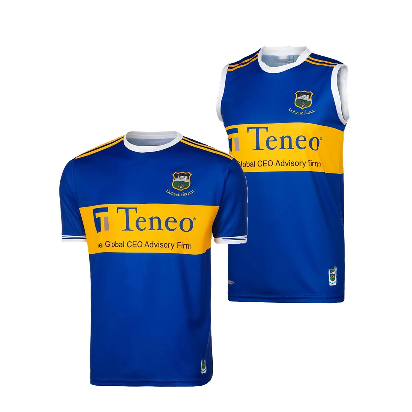 2019 г., Tipperary GAA, полностью ирландское финальное 3-полосное Джерси и жилет
2019 г., Tipperary GAA, полностью ирландское финальное 3-полосное Джерси и жилет