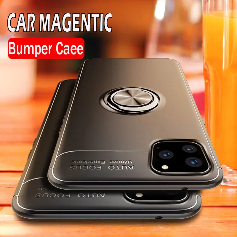 Роскошный ударопрочный чехол Magentic для телефона IPhone 11 Pro X XR XS Max металлический с