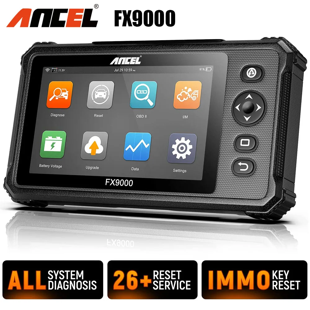 Автомобильный сканер Ancel FX9000, диагностический инструмент с поддержкой OBD2, DPF, TPMS, IMMO, сброс масла
Автомобильный сканер Ancel FX9000, диагностический инструмент с поддержкой OBD2, DPF, TPMS, IMMO, сброс масла