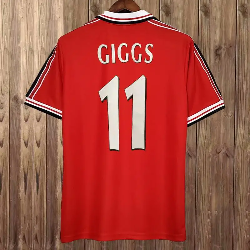 

92 98 Man Mens Utd CANTONA GIGGS KEANE RETRO Jerseys BECKHAM SOLSKJAER SCHOLES FERDINAND ROONEY CHICHARITO Shirt Uniforms