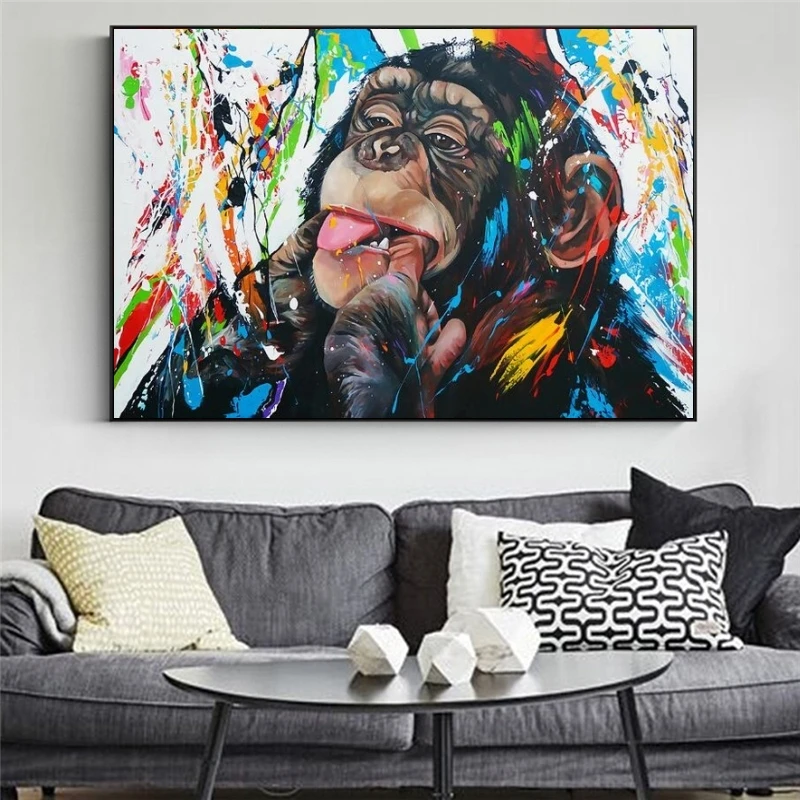 Modern Monkey Graffiti Art Canvas Paintings Street Art Canvas Posters and Prints Wall Art Animals Pictures Kids Room Wall Decor
Modern Monkey Graffiti Art Canvas Paintings Street Art Canvas Posters and Prints Wall Art Animals Pictures Kids Room Wall Decor