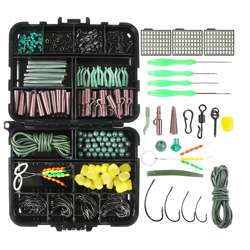 275Pc Carp Fishing Tackle Box Carp Hooks Fishing Accessories Anti Tangle Sleeve Quick Change Swivel Stoppers Carp Tackle
275Pc Carp Fishing Tackle Box Carp Hooks Fishing Accessories Anti Tangle Sleeve Quick Change Swivel Stoppers Carp Tackle