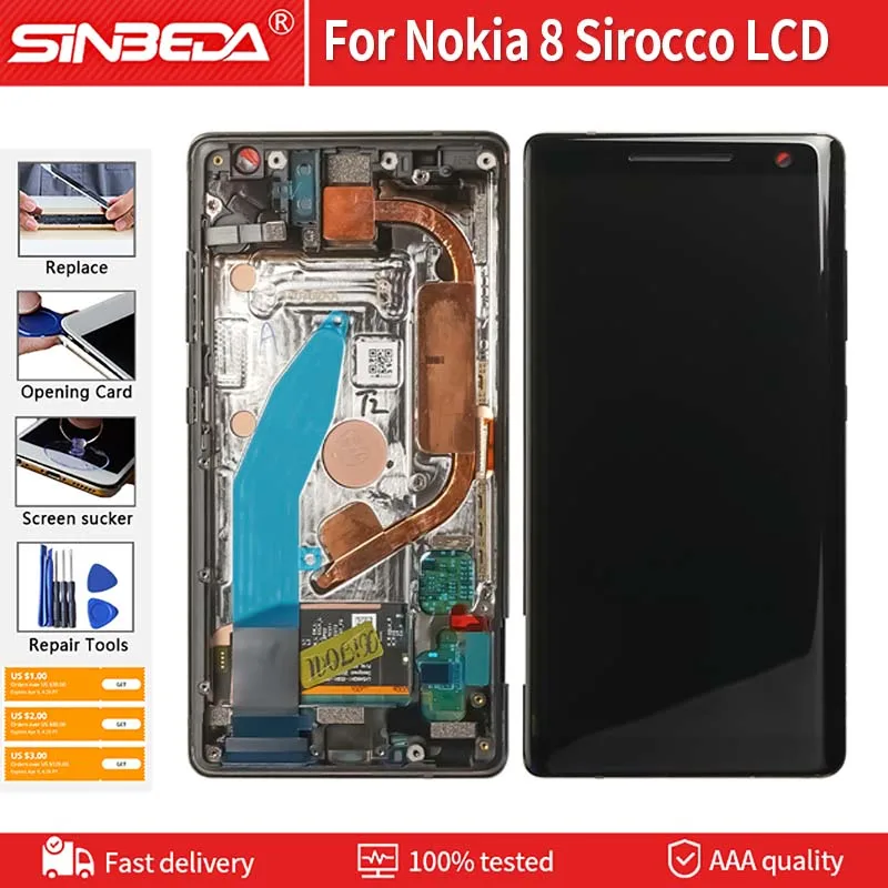 5.5'' Original LCD Display For Nokia 8 Sirocco Touch Screen Digitizer Full Assembly Replacement TA-1005 Black With Slight Defect
5.5'' Original LCD Display For Nokia 8 Sirocco Touch Screen Digitizer Full Assembly Replacement TA-1005 Black With Slight Defect