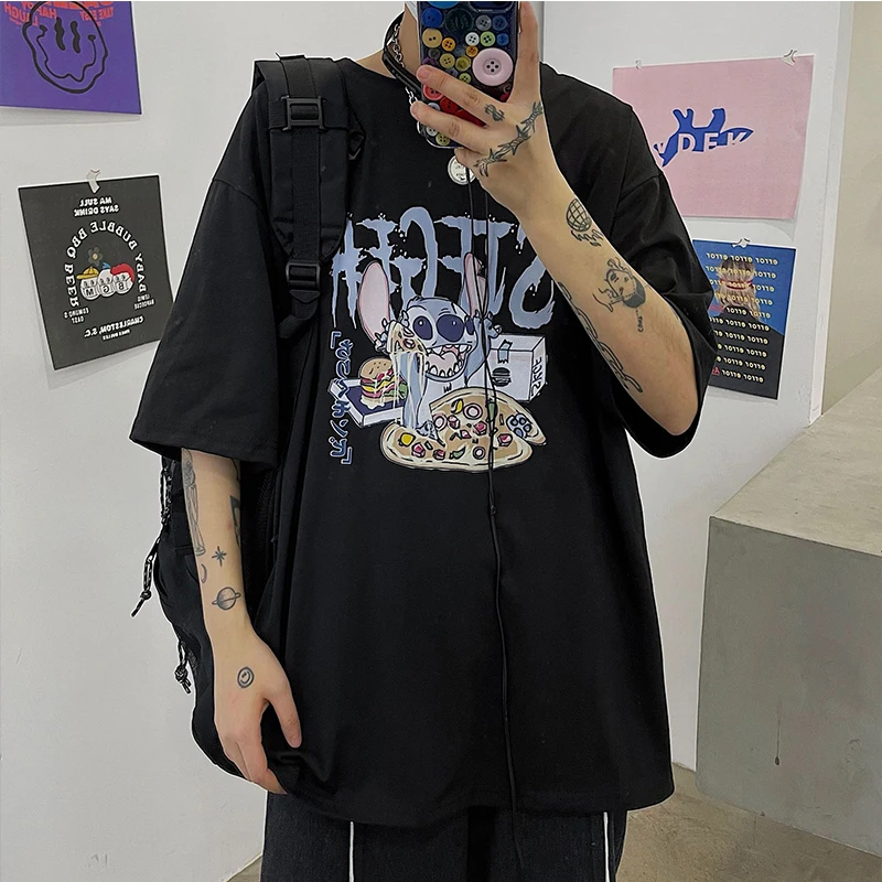 Disney Trendy Brand Stitch Tops T Shirt Women Fashion Summer Vogue Graphic Boys T-shirt Female Personality Couple Outfit Girls
Disney Trendy Brand Stitch Tops T Shirt Women Fashion Summer Vogue Graphic Boys T-shirt Female Personality Couple Outfit Girls