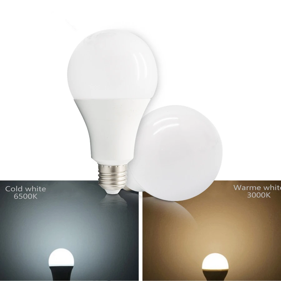 LED Light E27 LED Bulb AC 220V 240V 18W 15W 12W 9W 7W 5W Lampd a LED Spotlight Table Lamp For Home Decoration Ampoule
LED Light E27 LED Bulb AC 220V 240V 18W 15W 12W 9W 7W 5W Lampd a LED Spotlight Table Lamp For Home Decoration Ampoule