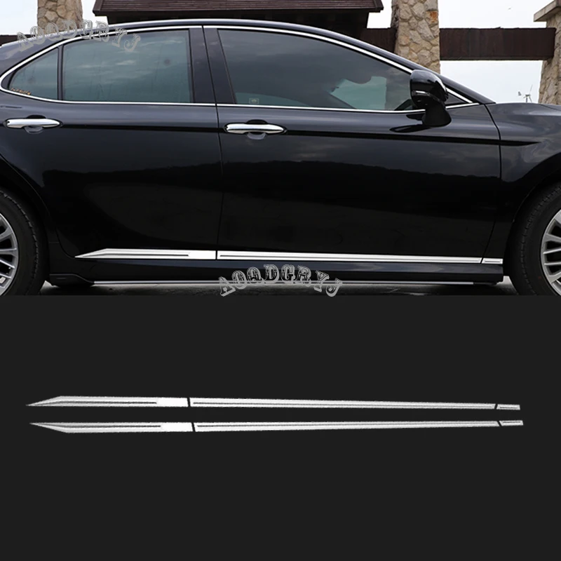 Подходит для Toyota Camry 2018-2019 нержавеющая сталь боковая дверь Нижняя защита корпуса