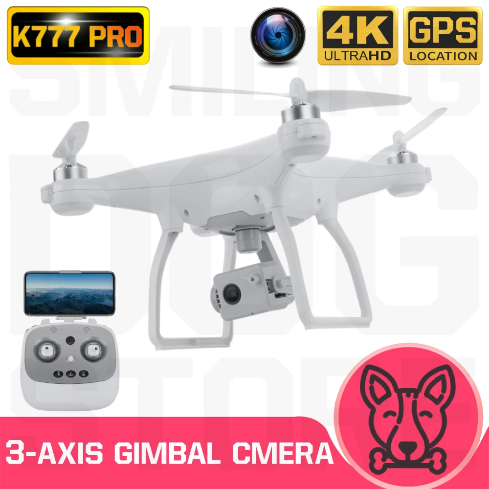 Квадрокоптер K777 Pro 4K GPS 3 осевой Карданный с HD камерой 5G Wi Fi|Квадрокоптеры камерами|