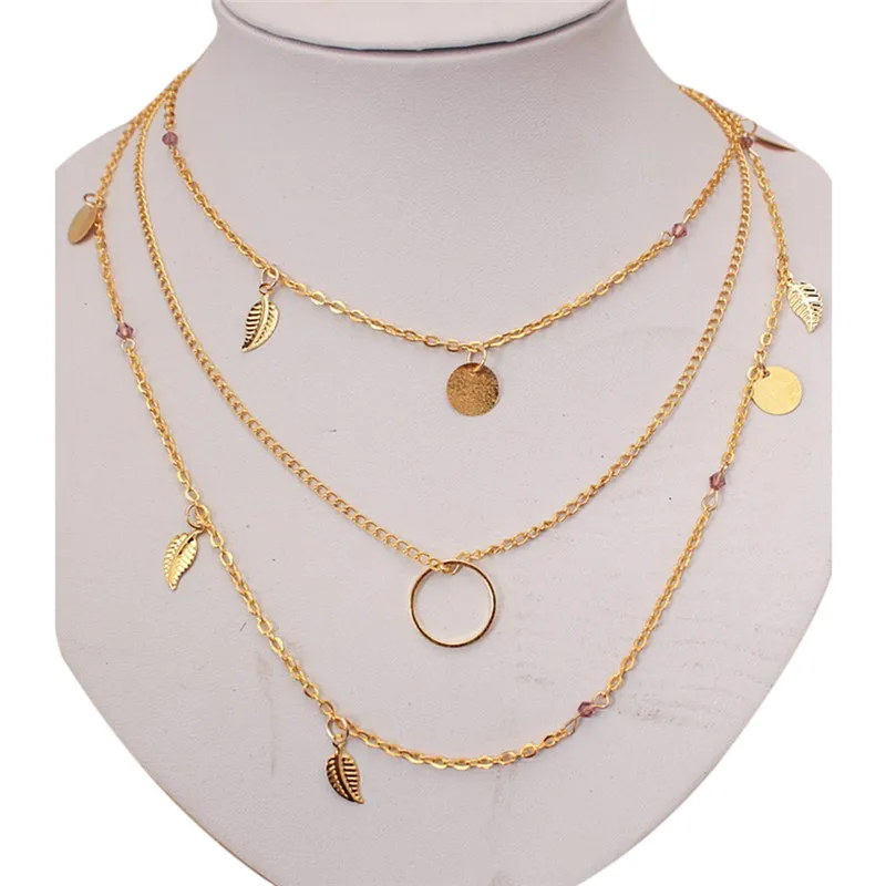Choker Necklace Gold Leaf Bohemian Crystal Necklace Multilayer Long Necklace Women Bijoux Collares Necklaces & Pendant
Choker Necklace Gold Leaf Bohemian Crystal Necklace Multilayer Long Necklace Women Bijoux Collares Necklaces & Pendant