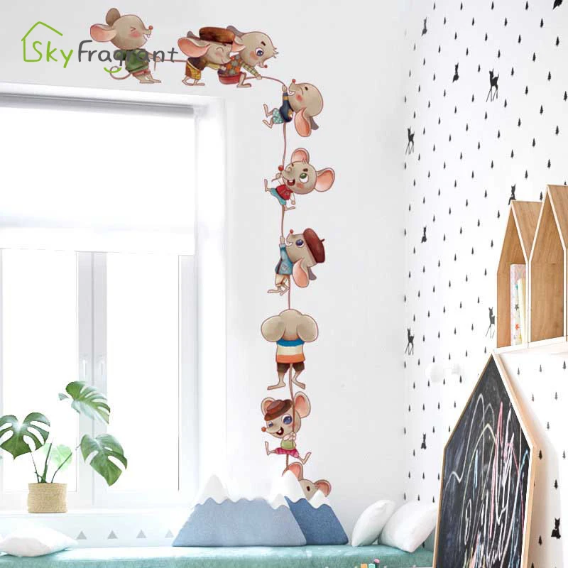 Cartoon Mouse Family Kids Room Decor Self-adhesive Cute Mice Stickers Home Decor Living Room Decoration Background Wall Sticker
Cartoon Mouse Family Kids Room Decor Self-adhesive Cute Mice Stickers Home Decor Living Room Decoration Background Wall Sticker