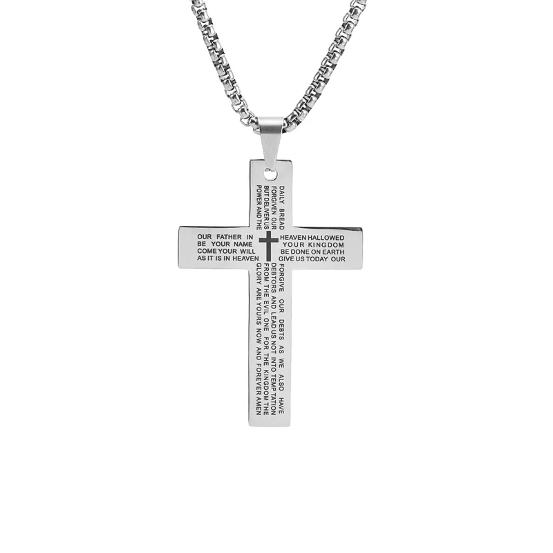2021 Gothic Fashion Retro Gold Black Cross Necklace Stainless Steel Jewelry Alphabet Bible Pendant Gifts for Men and Women
2021 Gothic Fashion Retro Gold Black Cross Necklace Stainless Steel Jewelry Alphabet Bible Pendant Gifts for Men and Women