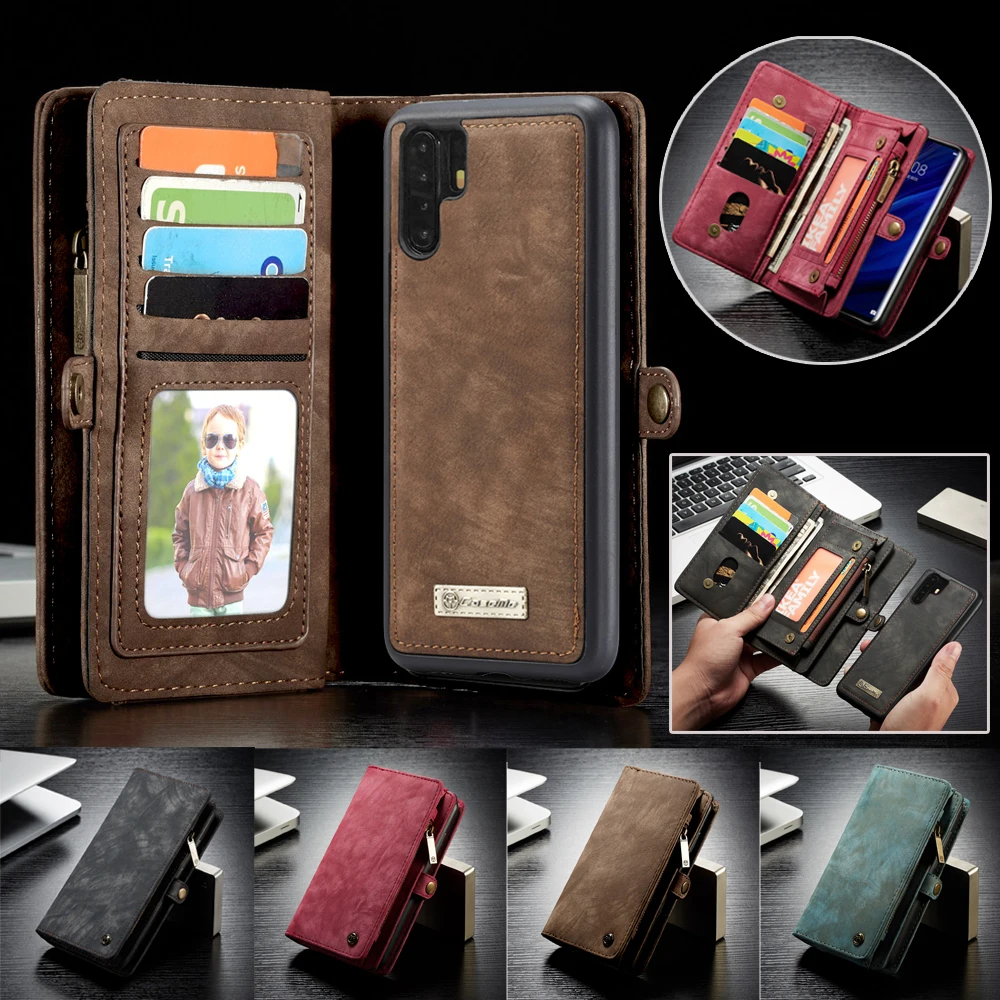 Роскошный деловой кожаный чехол кошелек для Huawei P30 Pro P20 Lite откидной Чехол
