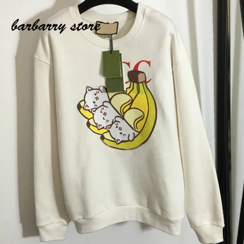 2021 luxury brand banana letter printing fashion women's top temperament round neck versatile loose casual long sleeve Pullover
2021 luxury brand banana letter printing fashion women's top temperament round neck versatile loose casual long sleeve Pullover